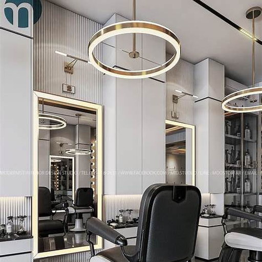 Barbershop kreslo a zrkadlá