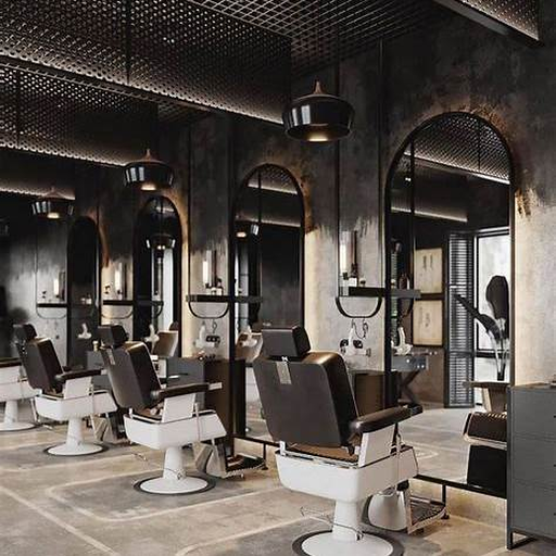 Interiér moderného barbershopu