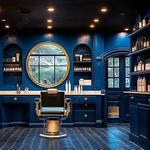 Blue barber shop